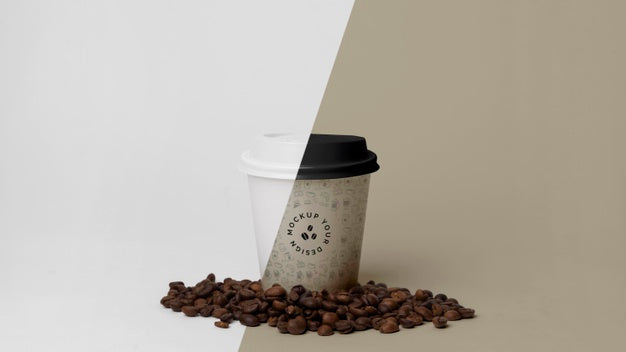 Paper Cup With Coffee Mock Up Psd