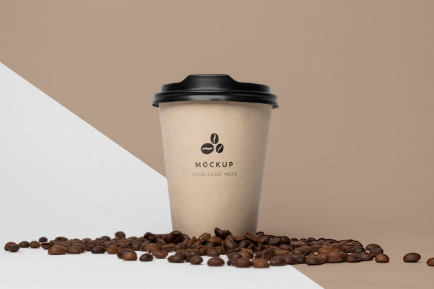 Paper Cup With Coffee Mock Up Psd