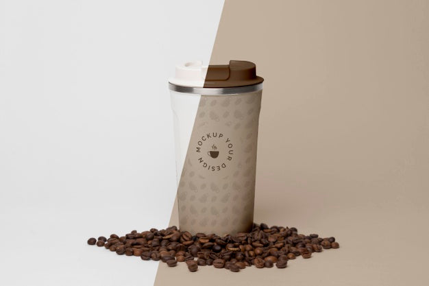 Paper Cup With Coffee Mock Up Psd