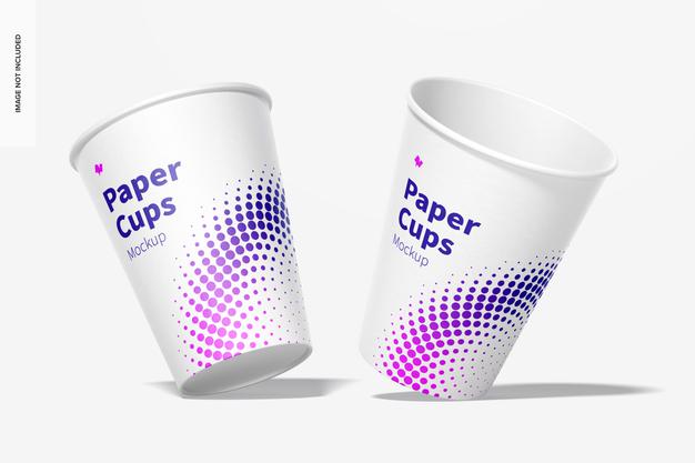 Paper Cups Mockup Psd