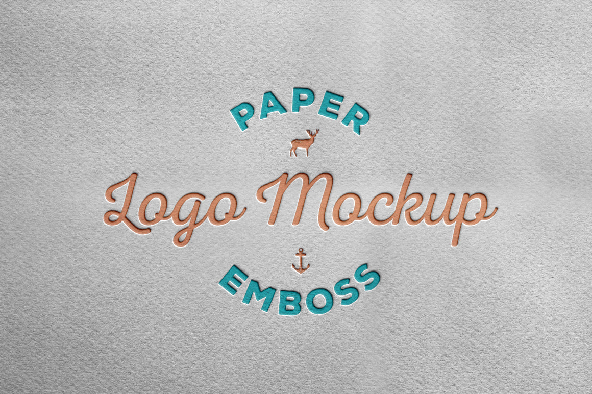 Paper Emboss Logo Mockup
