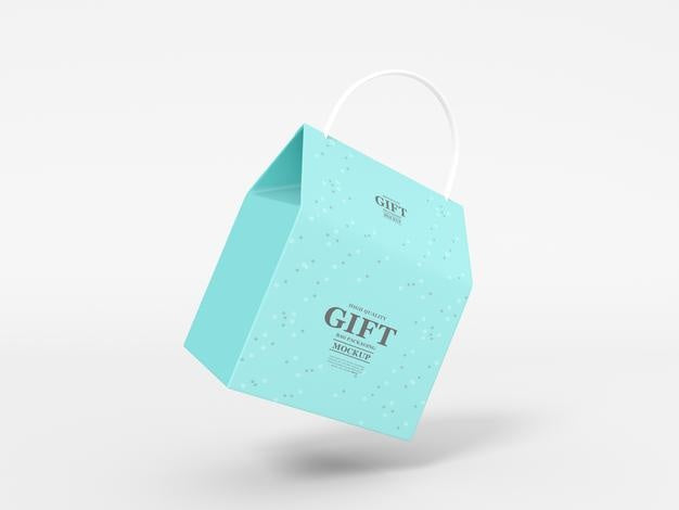 Paper Gift Bag Packaging Mockup Psd