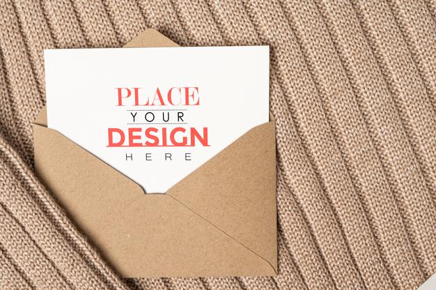 Paper Greeting Card Psd Mockup Psd