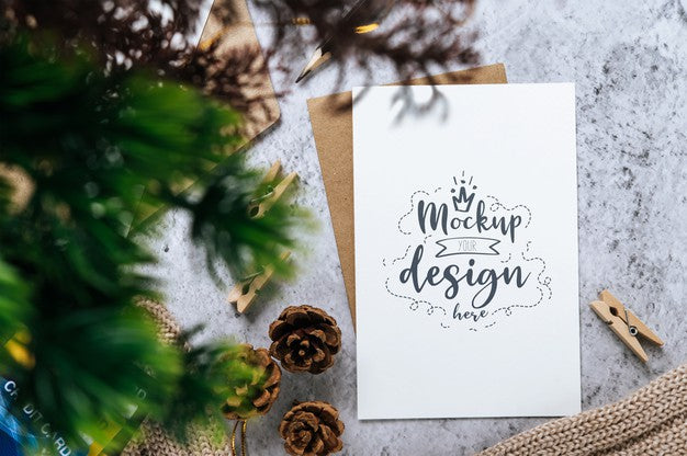 Paper Greeting Card Psd Mockup Psd