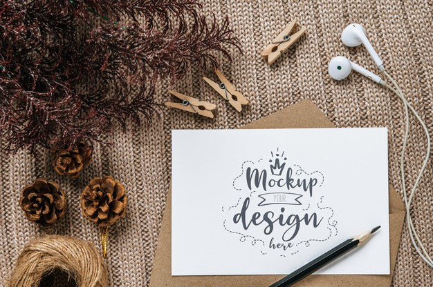Paper Greeting Card Psd Mockup Psd