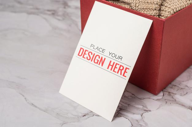 Paper Greeting Card Psd Mockup Psd