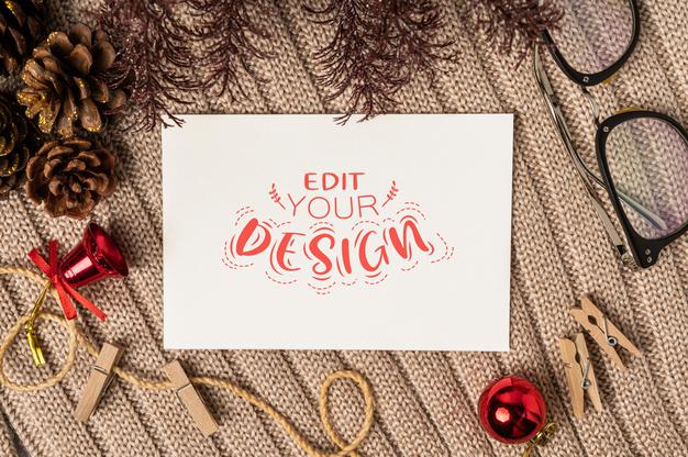 Paper Greeting Card Psd Mockup Psd