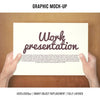 Paper In A Desk Mock Up Template Psd