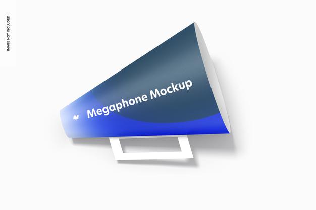 Paper Megaphone Mockup Psd