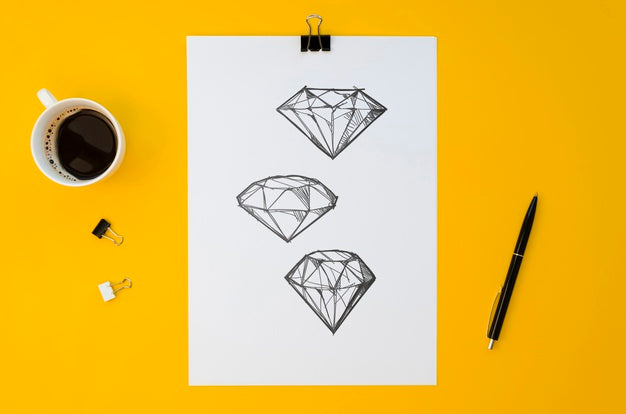 Paper Mock-Up On Yellow Background Psd