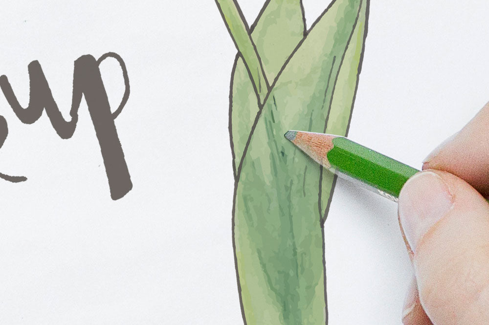 High Resolution White Sketch Paper Mockup with a Hand Drawing