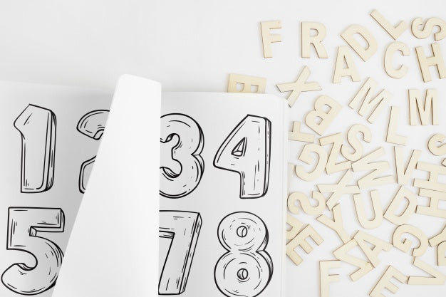 Paper Mockup With Alphabet Psd