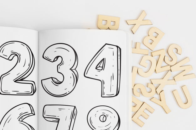 Paper Mockup With Alphabet Psd