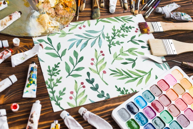 Paper Mockup With Artist Concept Psd