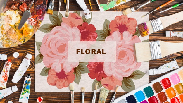 Paper Mockup With Artist Concept Psd