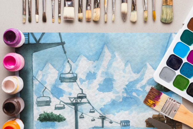 Paper Mockup With Artist Concept Psd