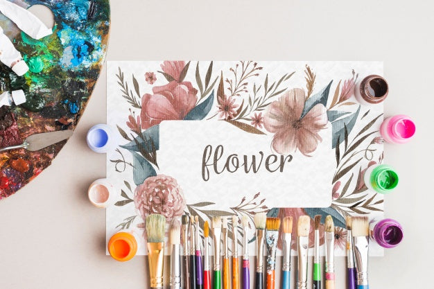 Paper Mockup With Artist Concept Psd