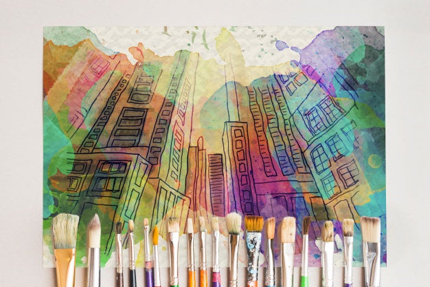 Paper Mockup With Artist Concept Psd