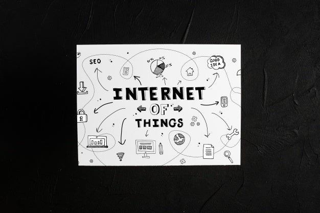 Paper Mockup With Iot Concept Psd