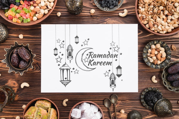 Paper Mockup With Ramadan Concept Psd