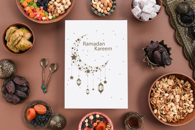 Paper Mockup With Ramadan Concept Psd
