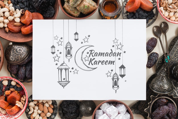 Paper Mockup With Ramadan Concept Psd
