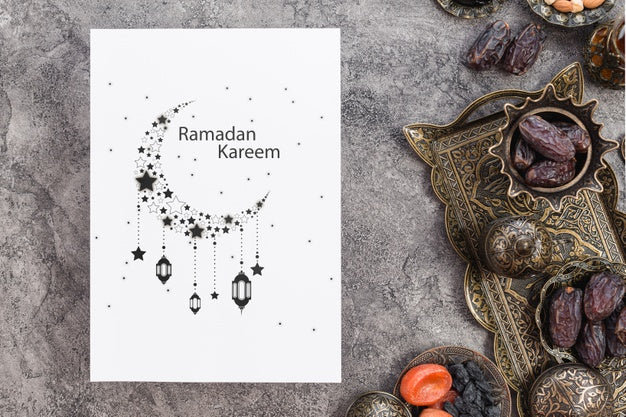 Paper Mockup With Ramadan Concept Psd