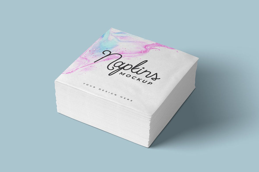 Paper Napkins Mockup