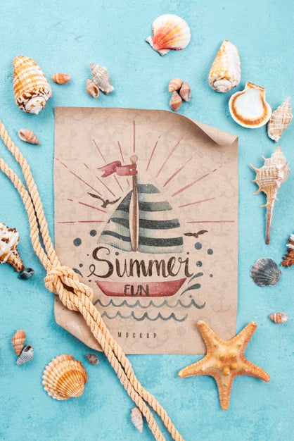 Paper Page With Nautic Message Psd