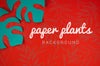 Paper Plants Background With Monstera Blue Leaves Psd