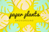 Paper Plants Background With Monstera Leaves Frame Psd