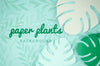 Paper Plants Background With Monstera Leaves Psd