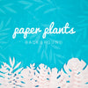 Paper Plants Background With Tropical Leaves Psd