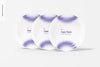 Paper Plates Mockup, Front View Psd