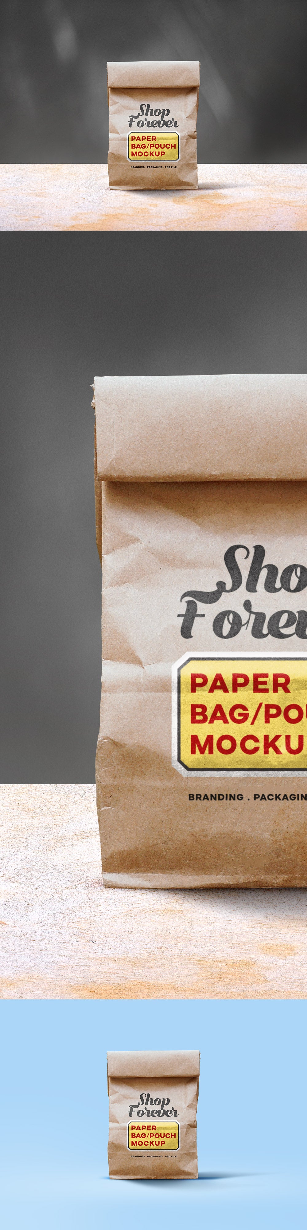 Front View Paper Bag Mockup PSD