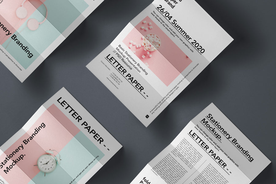 Paper Psd Letter Mockup