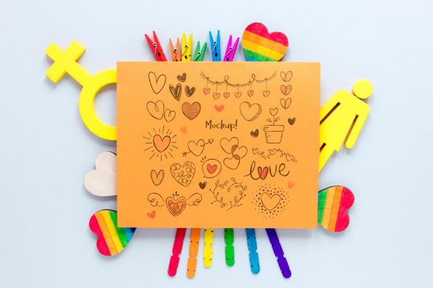 Paper Sheet With Gender Symbol Psd