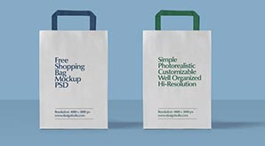 Paper Shopping Bag Mockup Psd
