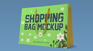 Paper Shopping Bag Mockup Psd