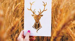 Paper Stencil Cutout Mockup Psd