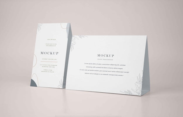 Paper Table Tent Mockup Design Psd
