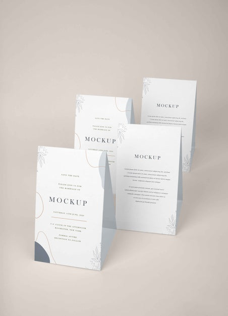 Paper Table Tent Mockup Design Psd