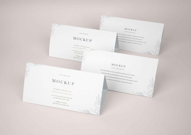 Paper Table Tent Mockup Design Psd