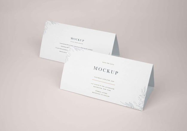 Paper Table Tent Mockup Design Psd