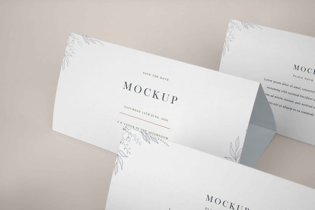 Paper Table Tent Mockup Design Psd