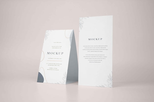 Paper Table Tent Mockup Design Psd