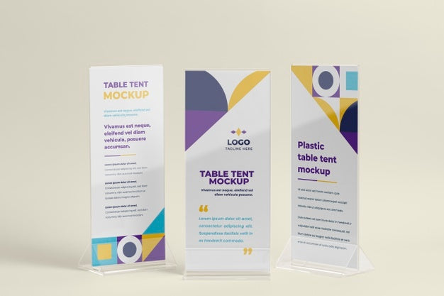 Paper Table Tent Mockup Isolated Psd