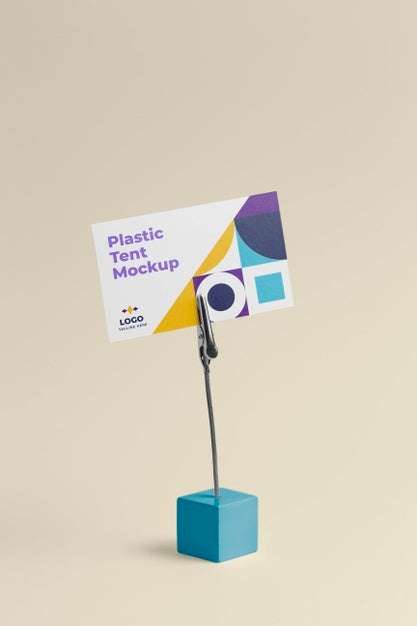 Paper Table Tent Mockup Isolated Psd