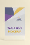 Paper Table Tent Mockup Isolated Psd