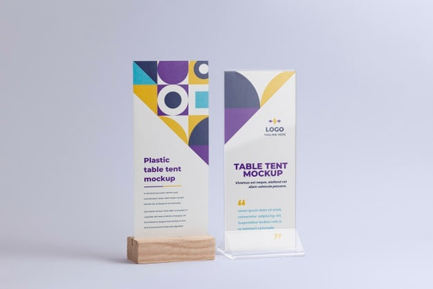 Paper Table Tent Mockup Isolated Psd